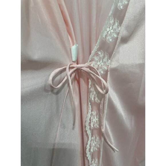 Previews USA Vintage Lace Long Robe Womens M Tie Waist Feminine Elegant Fantasy - Picture 2 of 9